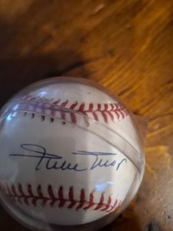 Autographed Baseball in Display Case