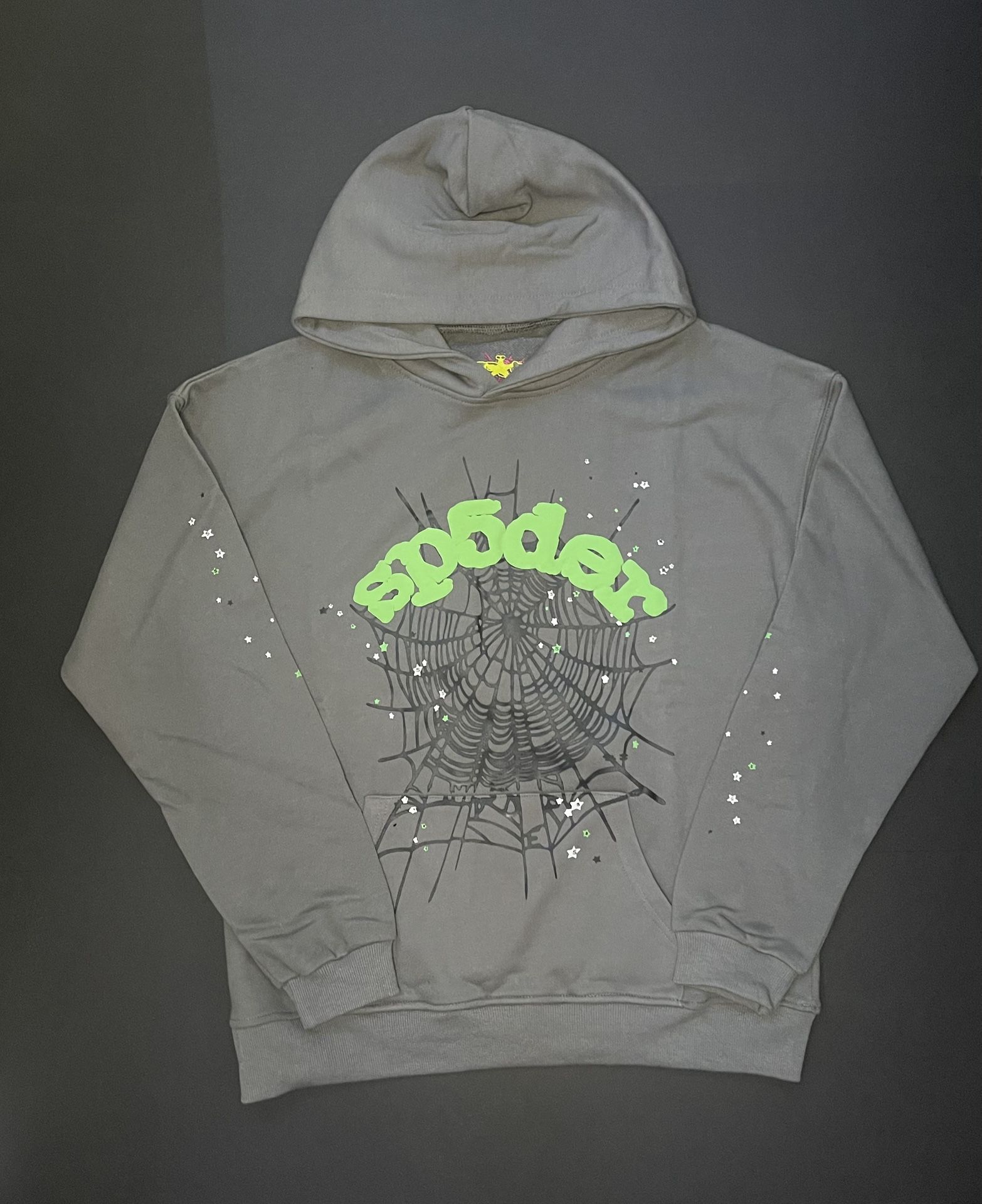 Sp5der Grey/Green Hoodie