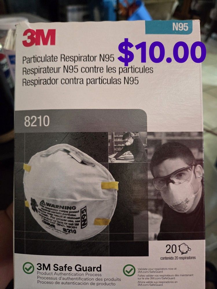 Box Of 20: 3M N95 Particulate Respirator 8210