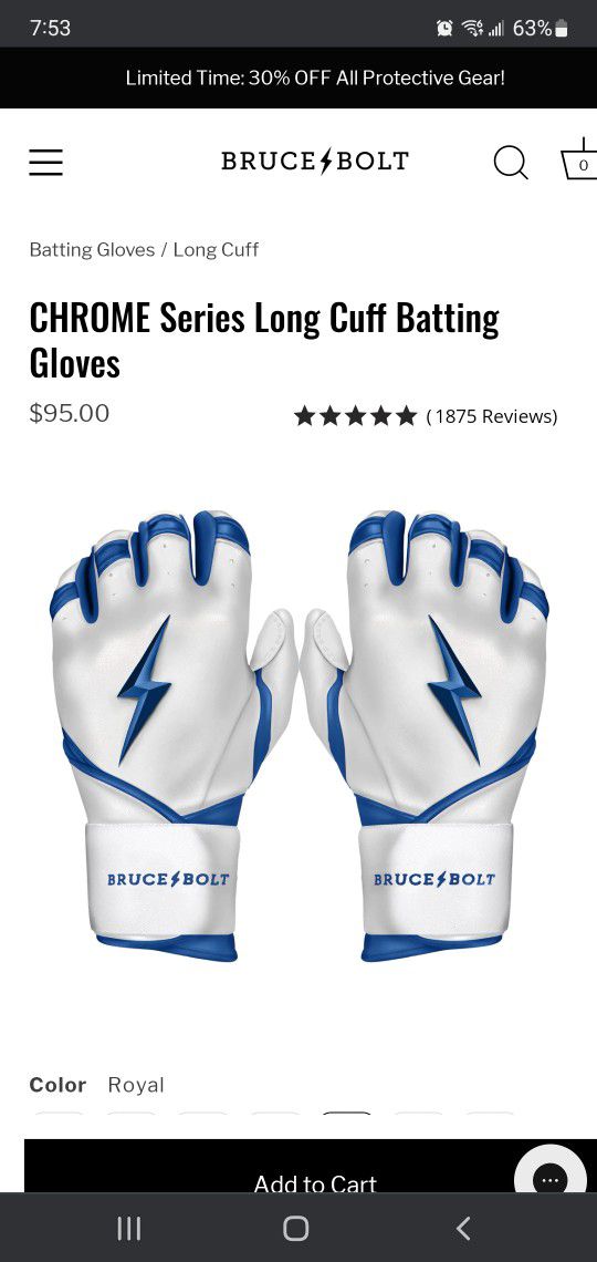Bruce Bolt  Batting Gloves!