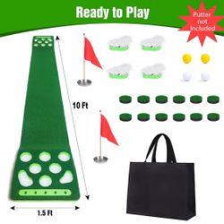 Golf Putting Game Set, Putting Green Mat