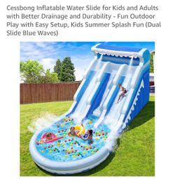 Water slide and pool like new