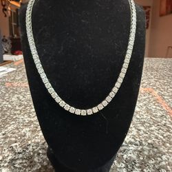 5MM Diamond Test Approved Moissanite Tennis Necklace 