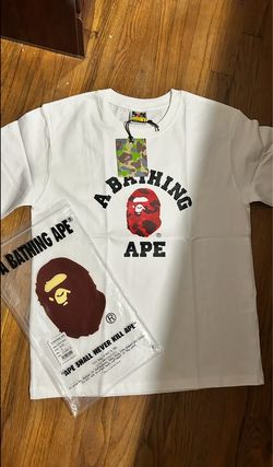 White And Red Bape Camo Bape Tee