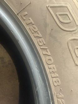 LT275/70/18 E-10ply Firestone (4 Tires) $100.00/ All 4