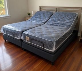 Split King Electric Adjustable Bed Frame & Mattress / Cali King -King - Split King - Queen - Full - Twin XL⭐️NEW -Warranty⭐ng, Queen, Full, Twin XL!🚨