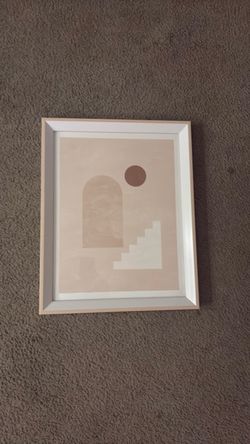 Framed Boho Abstract Wall Art Print