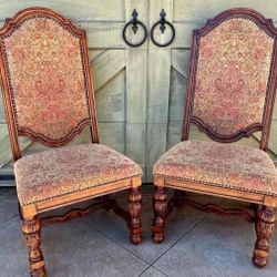 🌟$50/Send Offer🌟Antique American Empire Solid Wood Trim Carving Chairs (we have 2x Captain w/ Arms, 4x without Arms)🌟