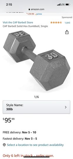 Pair of Two 30lb dumbbells