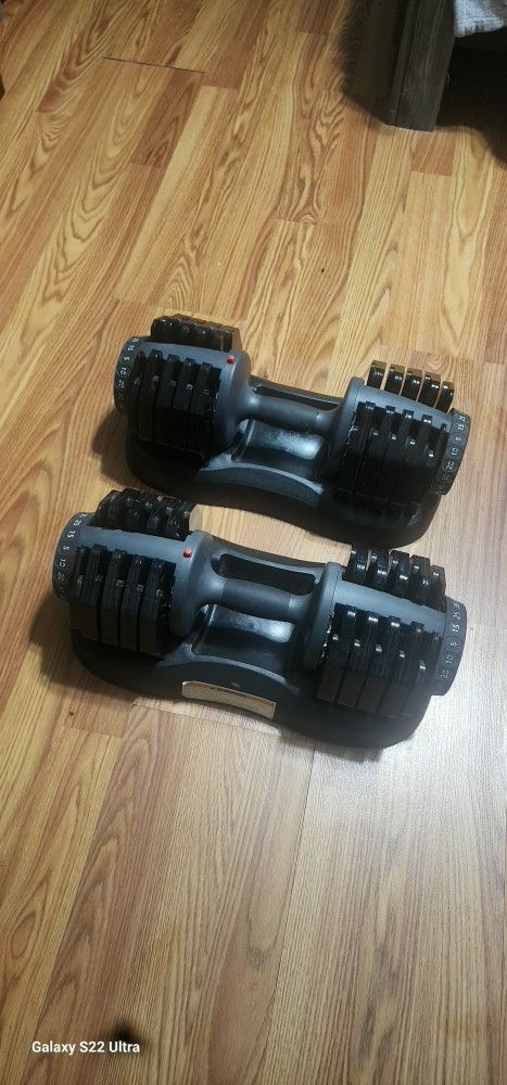 Adjustable Dumbbells – Pair (5–52.5 lbs