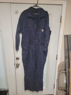 Carhartt Men's Flame Resistant Loose Fit Twill Coverall, Dark Navy, XX-Large Short