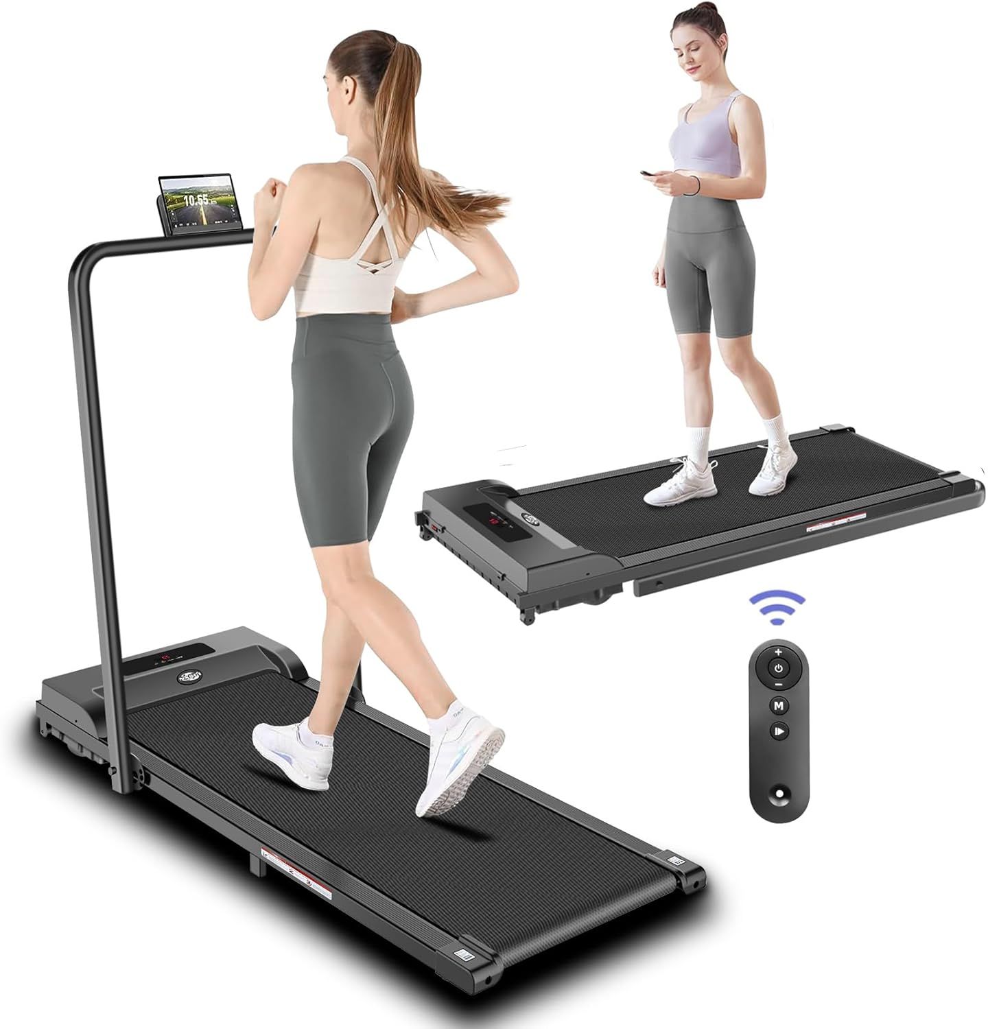 in Walking Pad Treadmill, Foldable Treadmills with Handle Bar - Main Image