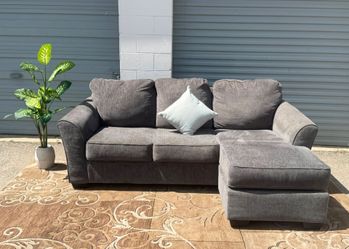 Free Delivery  Grey Sofa W/ Reversible Chaise 🛻  NO DEPOSIT