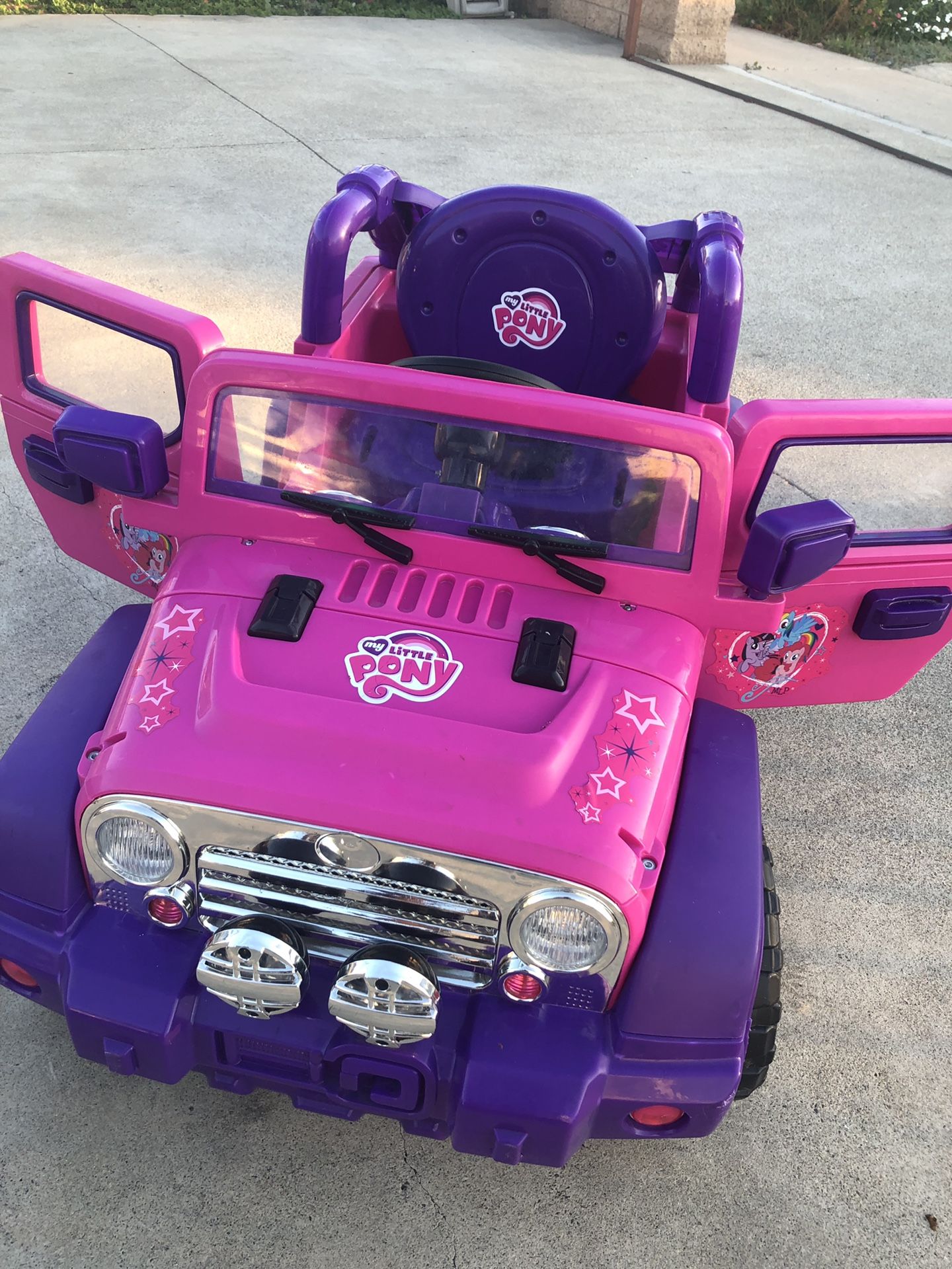 My Little Pony Jeep electric kids ride on cars power wheels