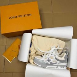 Grey And White Lv Skates