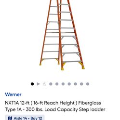 Werner 12ft ladder with 16. Ft reach