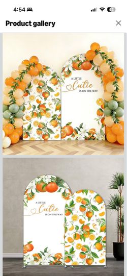 A Little Cutie Baby Shower Backdrop Set
