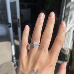 14k White Gold Vera Wang Engagement Ring  