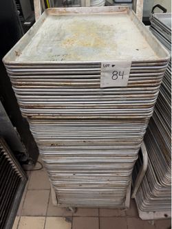 (200) Aluminum Sheet Pans & Carts