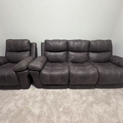 Never Used Ashley Edmar Charcoal Power Recliner