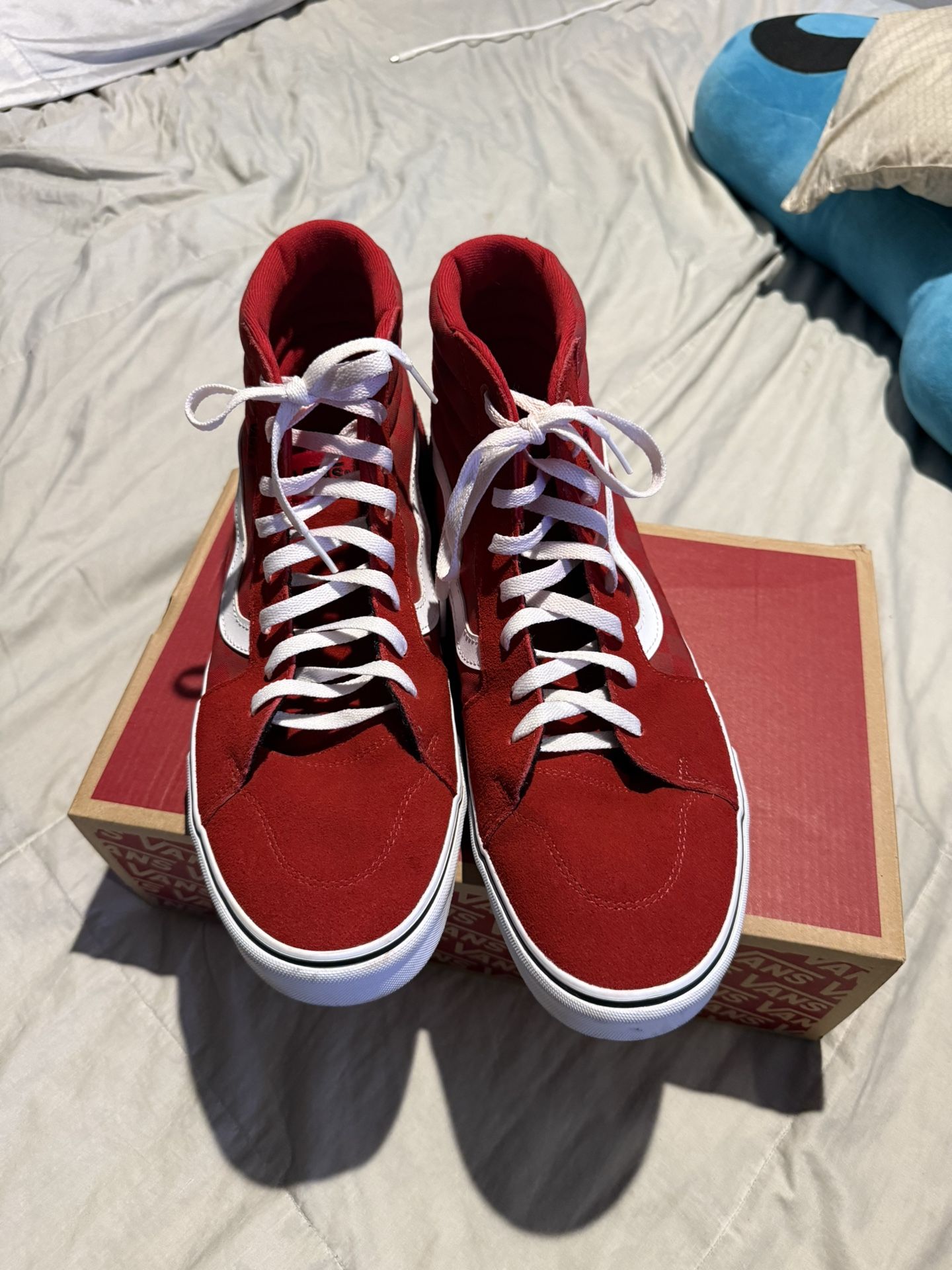Vans Filmore HI Tonal Checkerboard Red/White Men’s Size 13