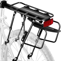 YONTUO Rear Bike Rack,310 LB Capacity Solid Bearings Bike Cargo Rack W/Fender & Large Size Reflective,Quick Release Mountain Road Bicycle Rear Racks,U