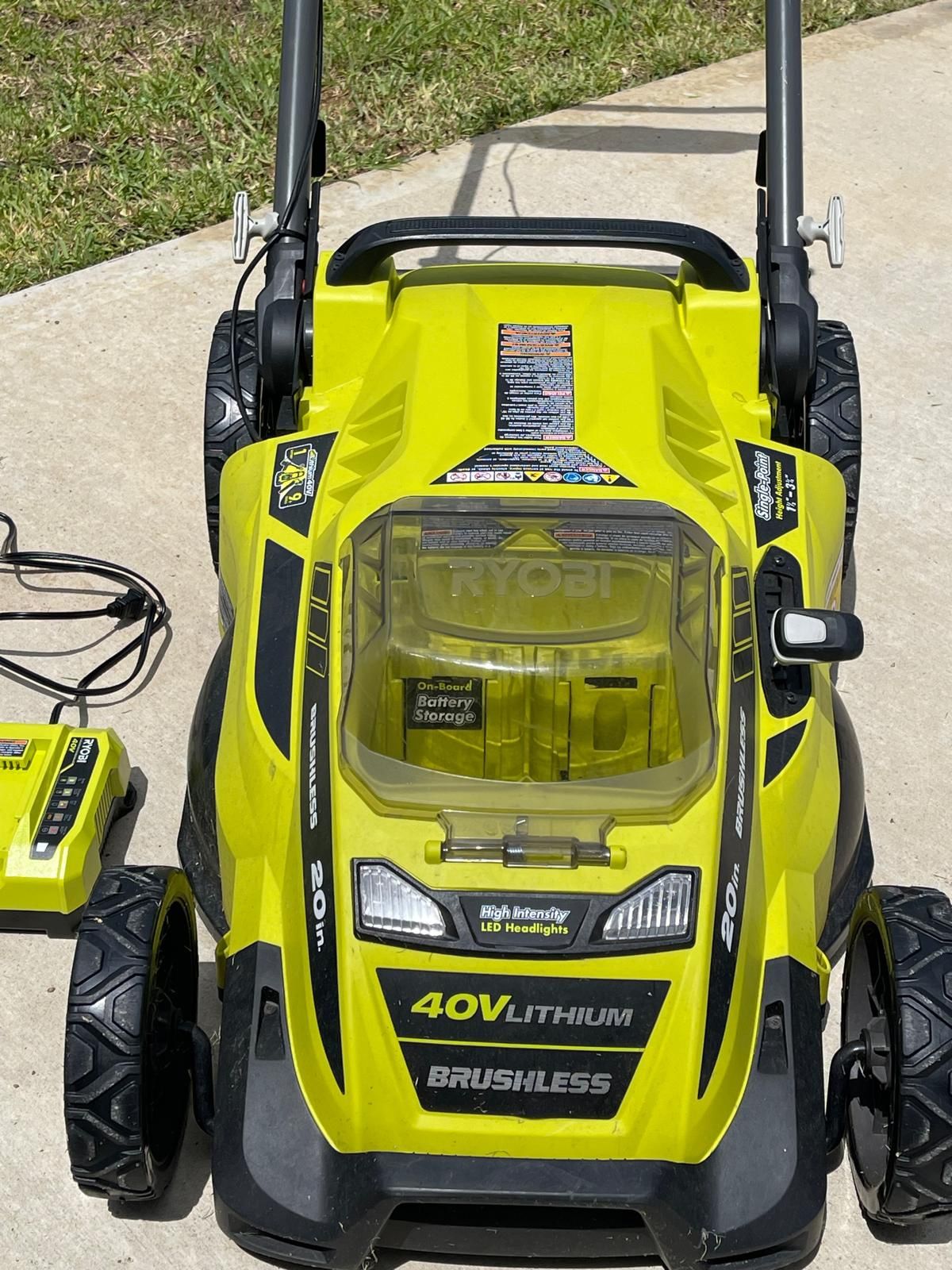 40 Volt Brushless Ryobi 20 In Cordless Lawn Mower RYOBI Lawn