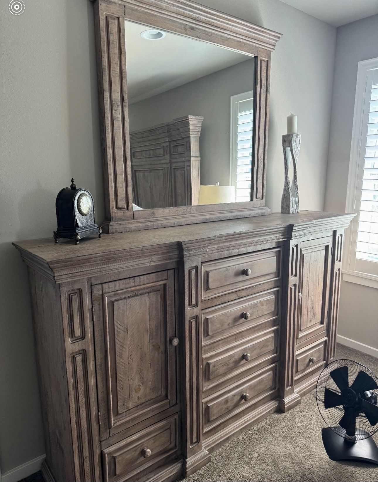 Elegant tall dresser with mirror