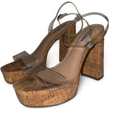 Steve Madden platform block heels- Size 9