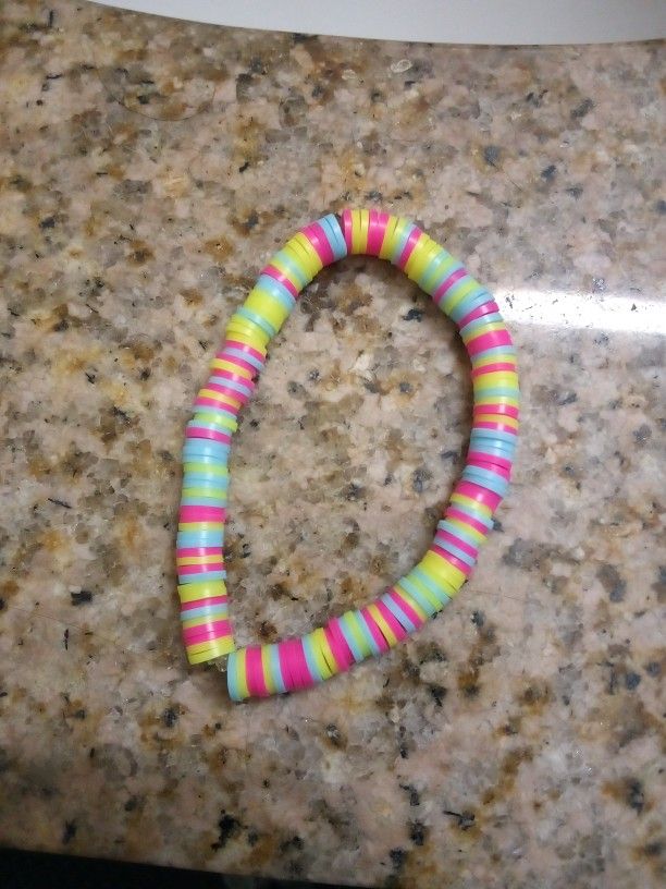 Neon Clay Bead Bracelet