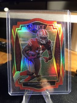 20-21 Brandon Aiyuk RC Select Premier Level Red Die Cut
