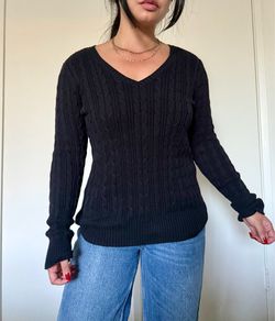 vintage cable knit v neck sweater St. John’s bay size small