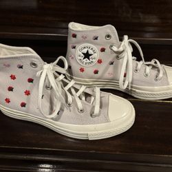 Converse Floral High Tops-Brand New