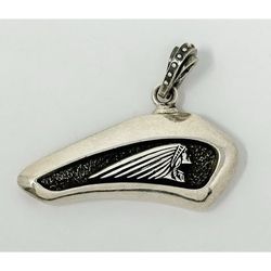 King Baby 925 Sterling Silver Indian Motorcycle Indian Gas Tank Pendant