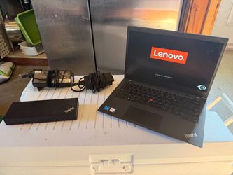 Lenovo ThinkPad T14s laptop with ThinkPad docking station