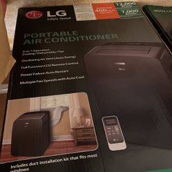 LG Portable Ac Unit 12,000 BTU Black