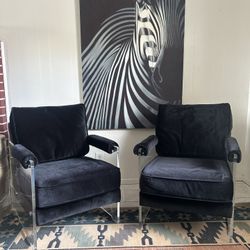 Chic Home Emman Modern Clear Acrylic and Velvet...