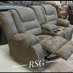 Ashley Furniture Manual Reclining Living Room Furniture;Sofa, Loveseat, Sectional ❤️$39 Down Payment with Financing  No Needed Credit Check
