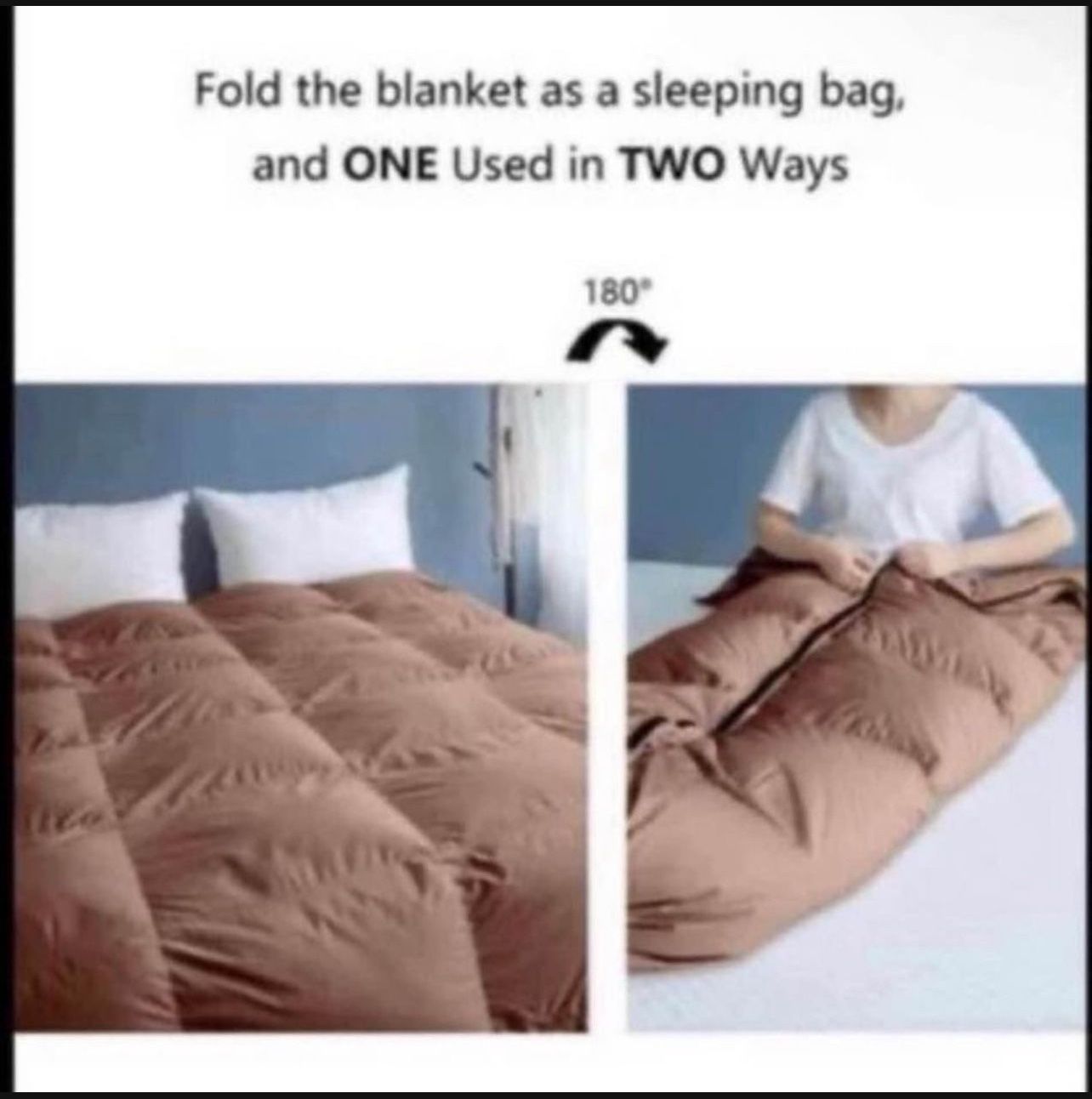 Brandnew Camping Blanket One Used in Two Ways, Lightweight Warm Sleeping Bags for Adults and Teens, 100% Polyester Indoor & Outdoor Use Travelling Bac
