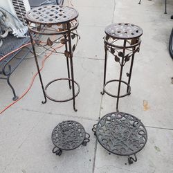 Metal Decorative Flower Pot Stands And Tables