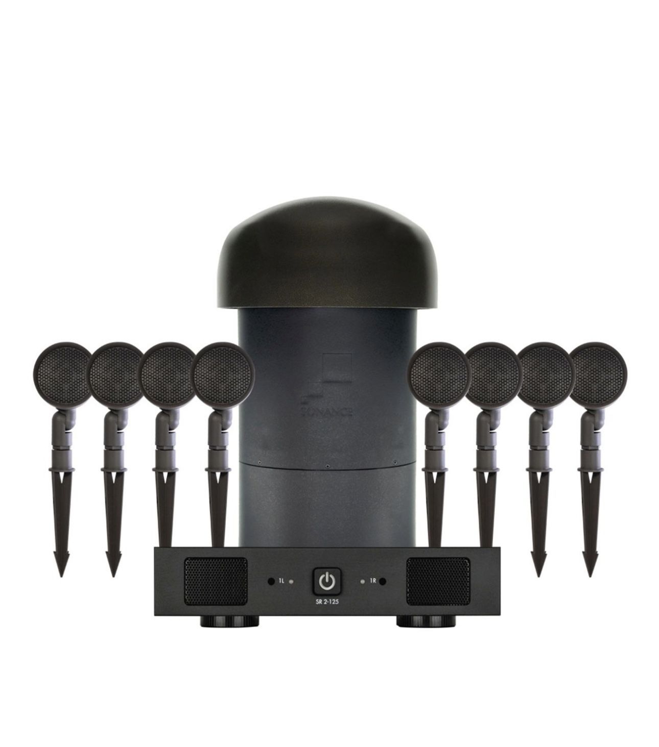Sonance - SGS 8.1 SYSTEM W/SR 2-125 AMP - Garden Series 8.1-Ch. Outdoor Speaker System with 2-Ch. Amplifier (Each)