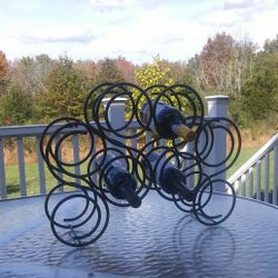 Restoration Hardware Wrought Iron Wine Rack - 8 Bottle Capacity