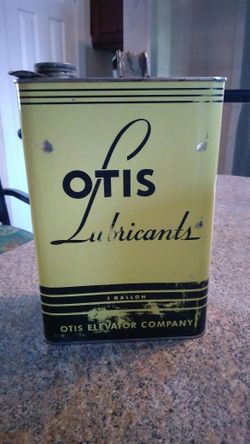 Vintage Otis elevator oil (full of contents)