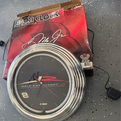 Dale Earnhardt Jr. NASCAR Neon Wall Clock