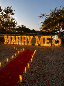 Marquee light up letters
