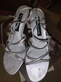 Silver Strappy Sandals