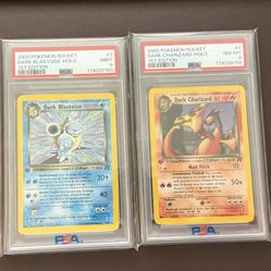 Team Rocket 1st Edition Blastoise Charizard Holo PSA 9