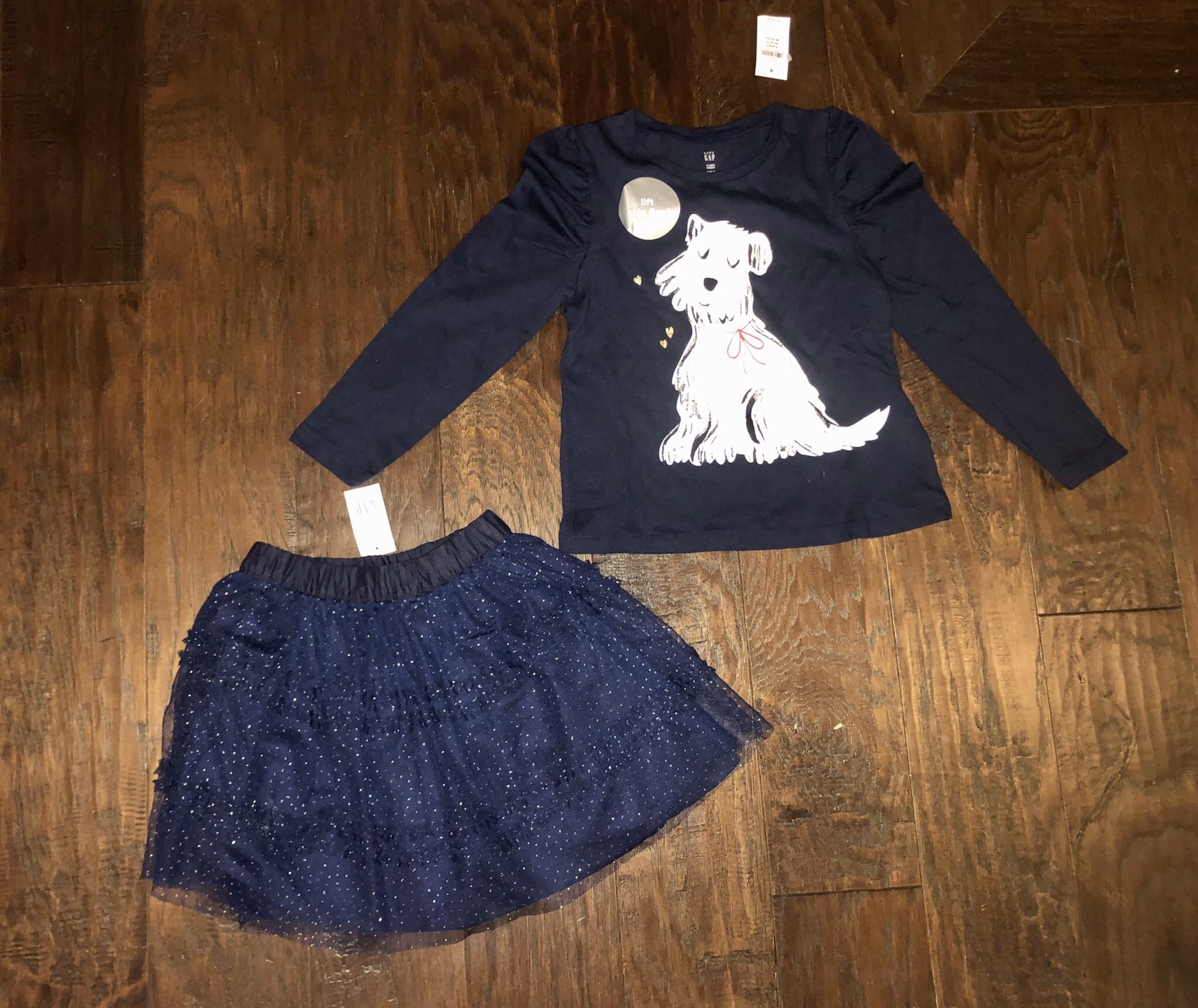 New With tags Baby GAP Tulle skirt and tee 4T