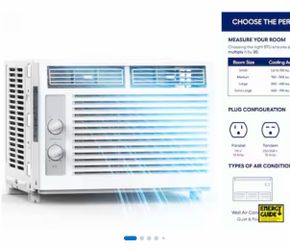 Small Room Window Air Conditioner , Remote Included ( 120-Volt , 5000-BTU )