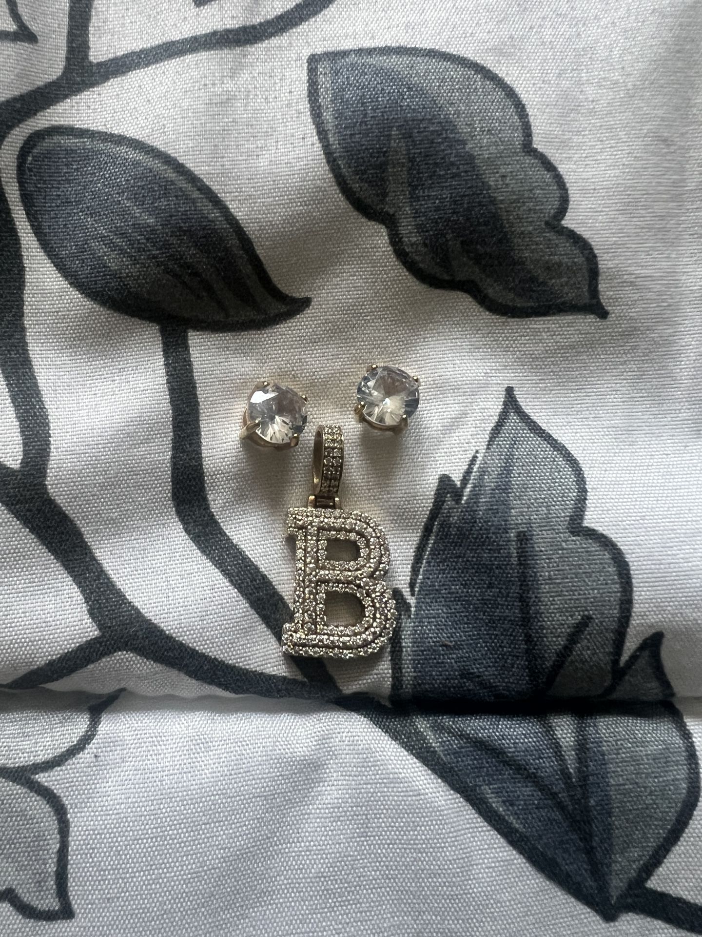 moissinte pendant & earings